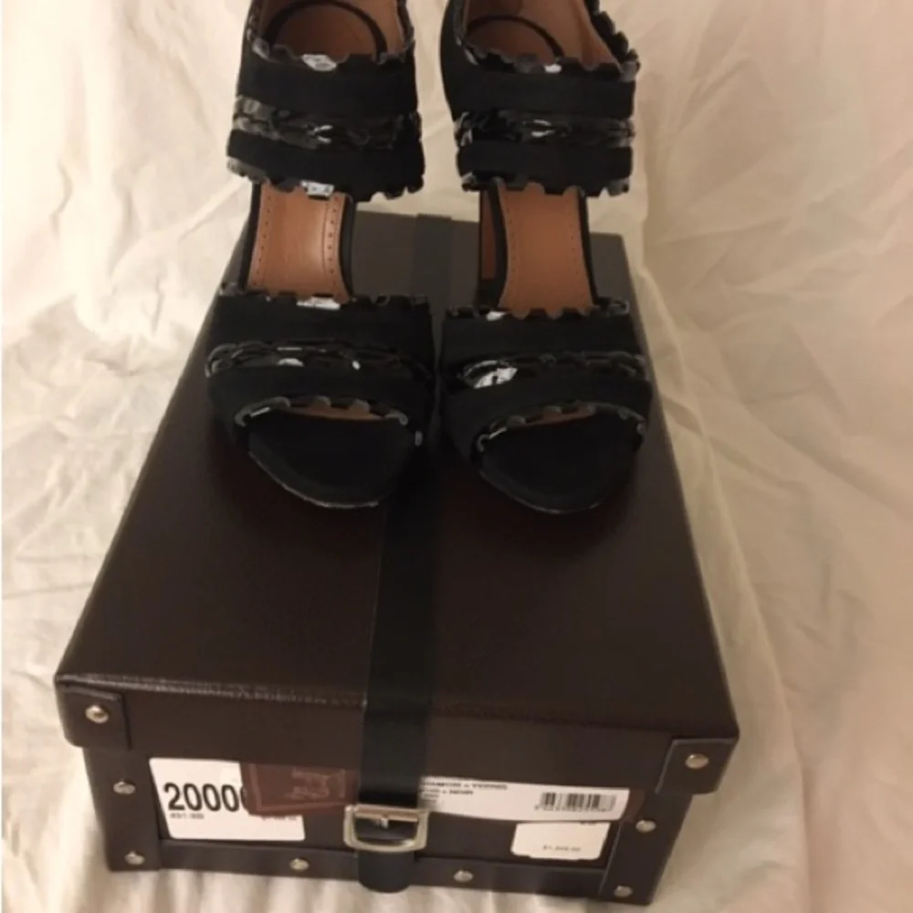 Azzedine Alaia black suede & patent leather heels size 38 - Picture 6 of 13